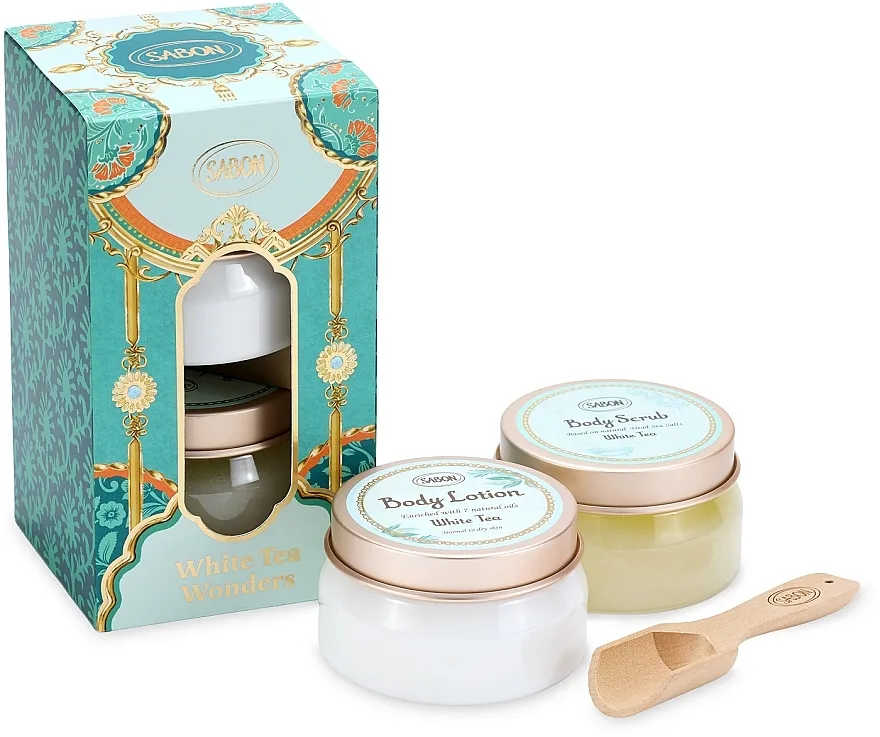 Sabon White Tea Wonders (b/lot/140 ml + b/scrub/200 gr) Set za negu tela