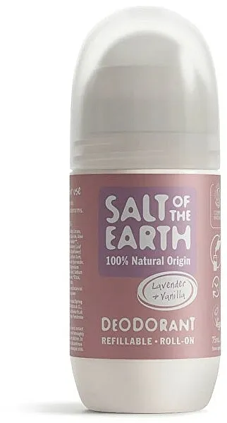 Salt of the Earth Lavender &amp; Vanilla Refillable Deodorant Roll-On Višenamenski kuglični dezodorans 'Lavanda i vanila'