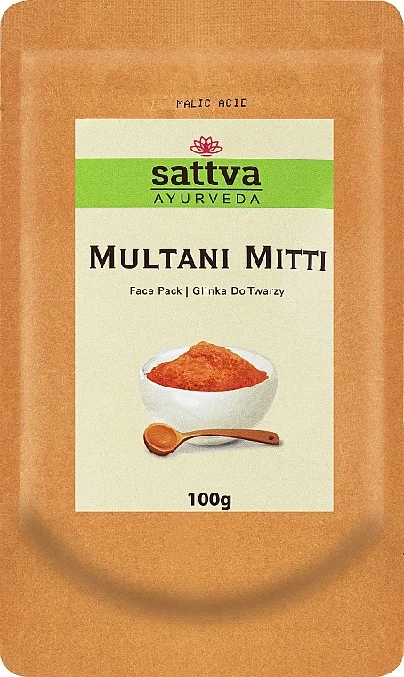 Sattva Ayurveda Multani Mitti Glina za posvjetljivanje lica