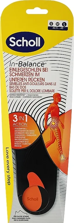 Scholl In-Balance Lower Back Insole Large Ortopedski uložak za donji deo leđa