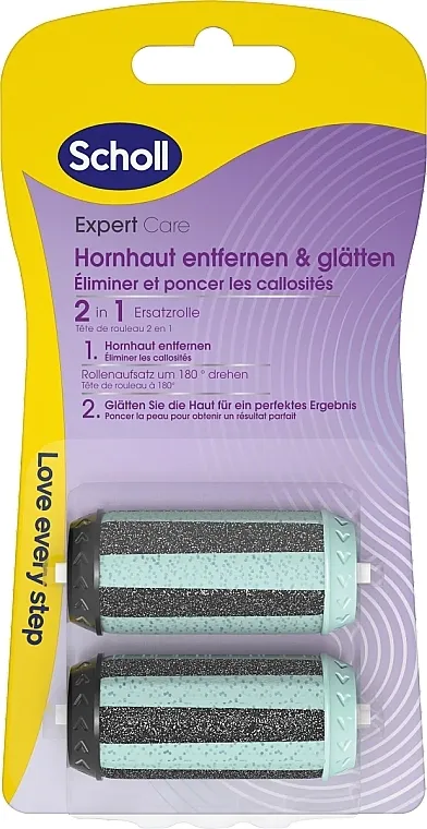 Scholl Velvet Smooth Expert Care 2 in 1 File &amp; Smooth Zamenski valjci za električnu turpiju