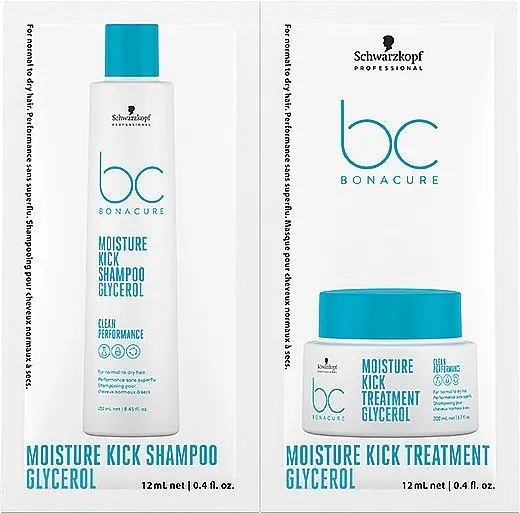 Schwarzkopf Professional Bonacure Moisture Kick Duo Sachet (shm/12ml + mask/12ml) Set
