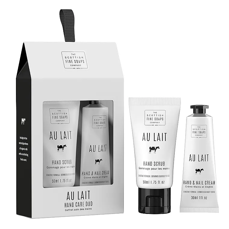 Scottish Fine Soaps Au Lait Hand Care Duo (scr/50ml + cr/30ml) Set