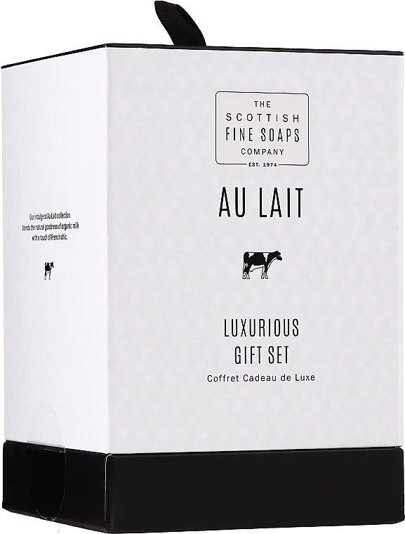 Scottish Fine Soaps Au Lait Luxurious Gift Set (b/cr/75ml + sh/cr/75ml + h/cr/75ml + soap/40ml)