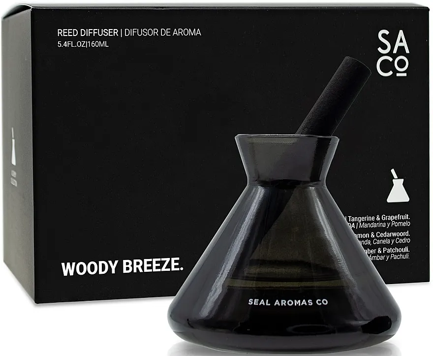 Seal Aromas Alchemy Woody Breeze Reed Diffuser Difuzor mirisa, crni