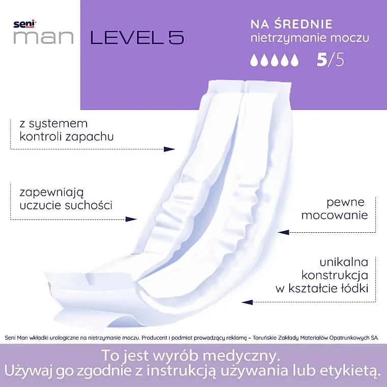 Seni Urološki ulošci za muškarce Seni Man Super Level 5, 15 kom.