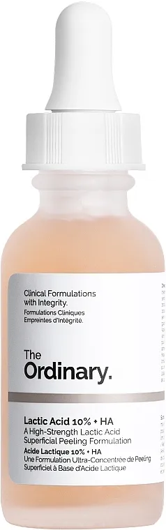 Serum za piling lica HA 2% s mliječnom kiselinom The Ordinary Lactic Acid 10% + HA 2%