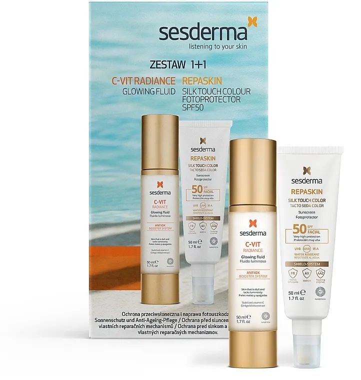 SesDerma Laboratories C-Vit Radiance &amp; Repaskin (fluid/50ml + cr/50ml) Set