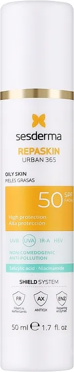 SesDerma Laboratories Repaskin Urban 365 Cream Oily Skin SPF 50 Krema za sunčanje