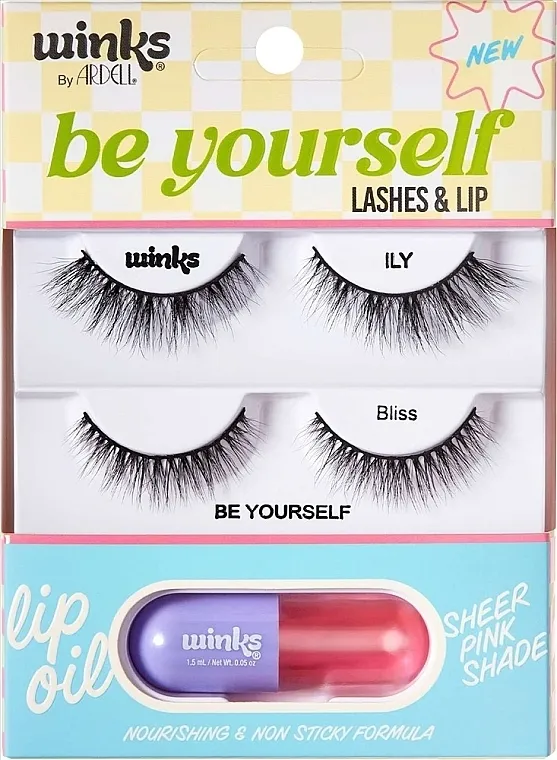 Set Ardell Winks Be YourSelf Lashes &amp; Lip (lashes/4pcs+l/oil/1,5ml)
