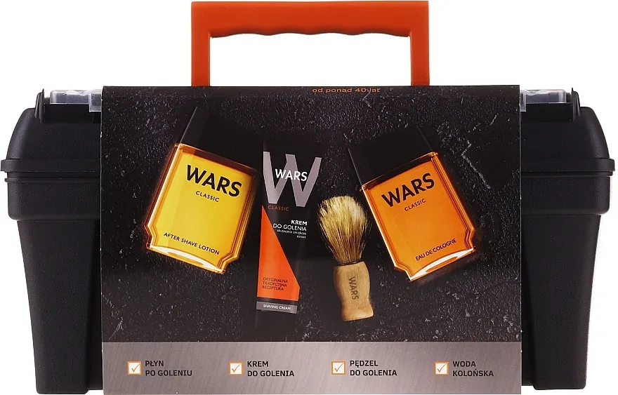 Set (ash/lot 90 ml + sh/cr 65 ml + edc 90 ml + sh/brush + case) Wars
