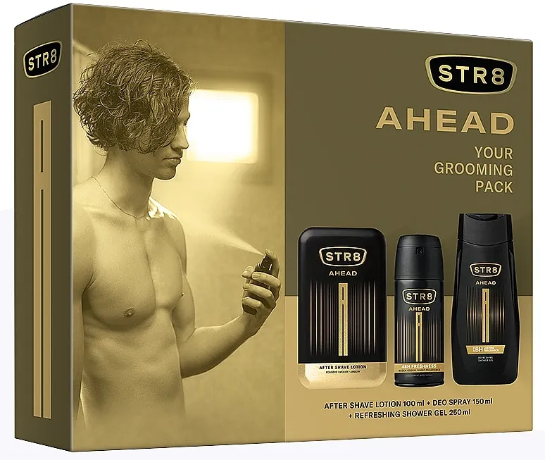 Set (ash/lot/100ml + deo/150ml + sh/gel/250ml) STR8 Ahead