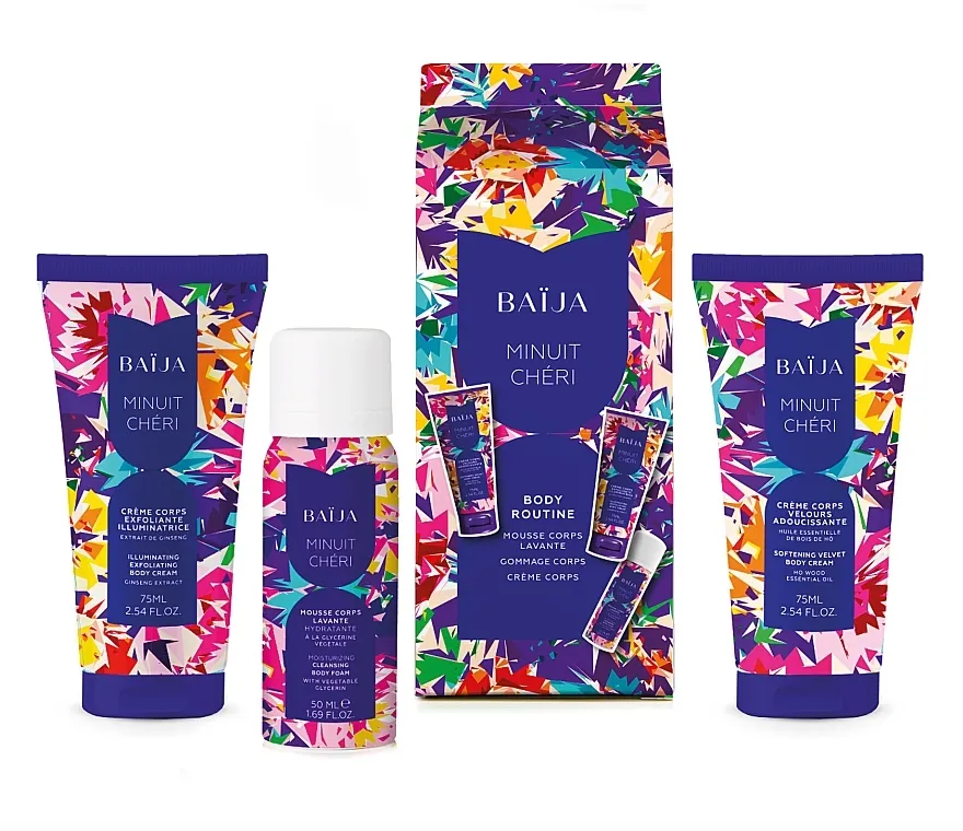 Set (b/cr/75ml + b/scrub/75ml + b/pena/50ml) Baija Minuit Cheri