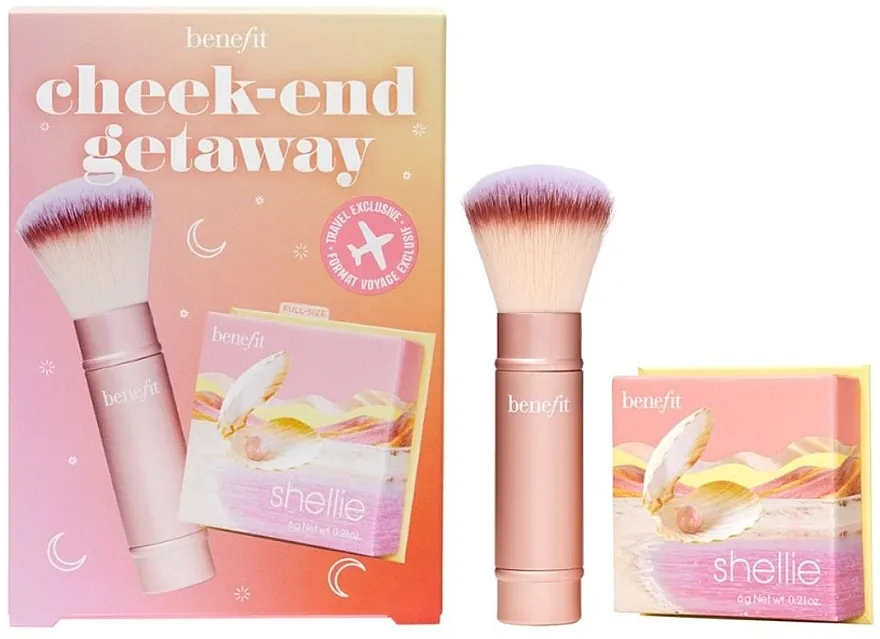 Set Benefit Cosmetics Cheek-end Getaway Make-up Set (blush/6g + brush/1pcs)