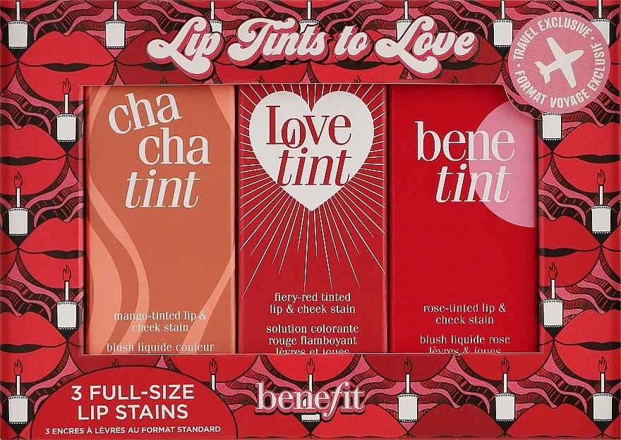 Set Benefit Lip Tints to Love Set (lip/tint/3x6ml)