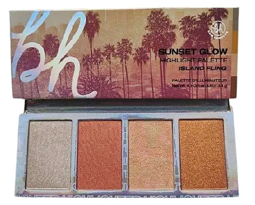 Set BH Cosmetics Los Angeles Sunset Glow Highlight Palette Island Fling