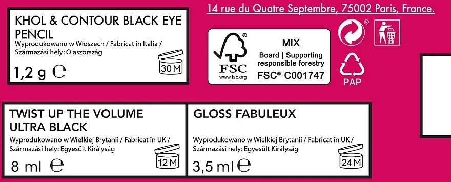 Set Bourjois (mascara/8ml + eye/pencil/1,2g + lip/gloss/3,5ml)