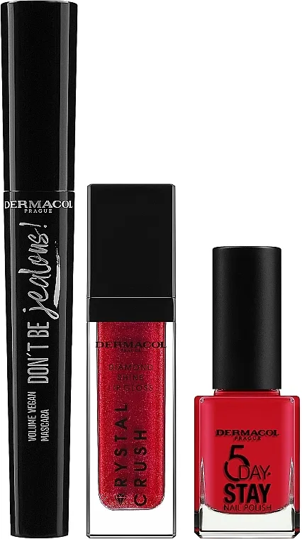 Set Dermacol Red Crush (mascara/9,5ml + tint/6ml + n/polish/11ml)