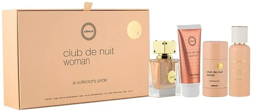 Set (edp 30 ml + deo/stick 75 g + b/spray 50 ml + h/mist 55 ml) Armaf Club de Nuit Woman
