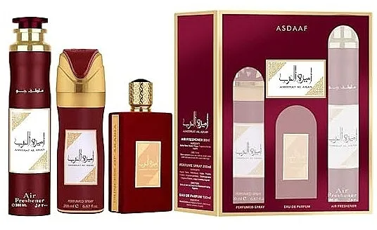 Set (edp/100ml + deo/200ml + osveživač vazduha/300ml) Asdaaf Ameerat Al Arab Gift Set