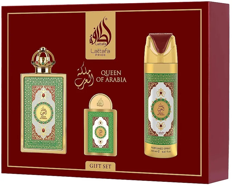 Set (edp/100ml + edp/20ml + deo/spray/200ml) Lattafa Pride Queen Of Arabia