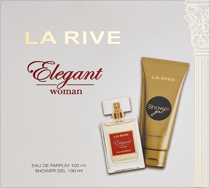 Set (edp/100ml + gel za tuširanje/100ml) La Rive Elegant Woman