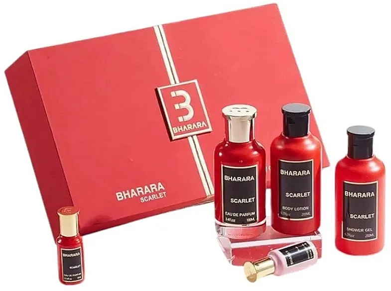Set (edp/100ml + sh/g/200ml + b/lot/200ml + edp/10ml + edp/10ml) Bharara Scarlet Set