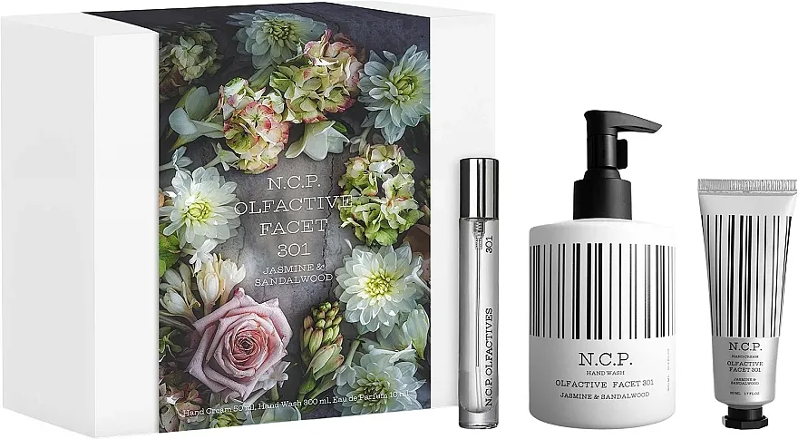 Set (edp/10ml + h/wash/300ml + h/cr/50ml) N.C.P. Olfactives Original Edition 301 Jasmine &amp; Sandalwood