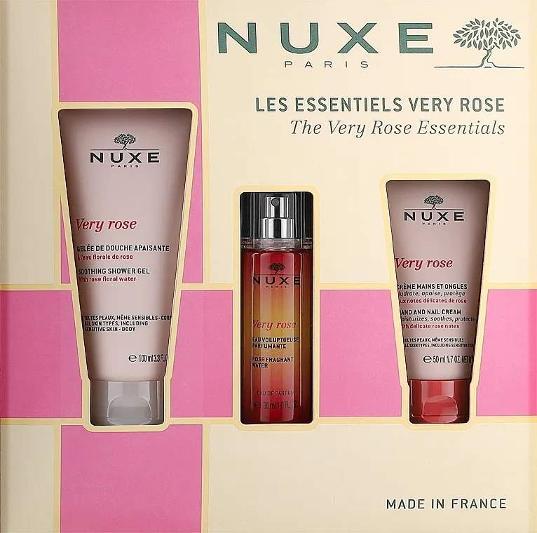 Set (edp/30 ml + š/g/gel/100 ml + k/r/50 ml) Nuxe Very Rose