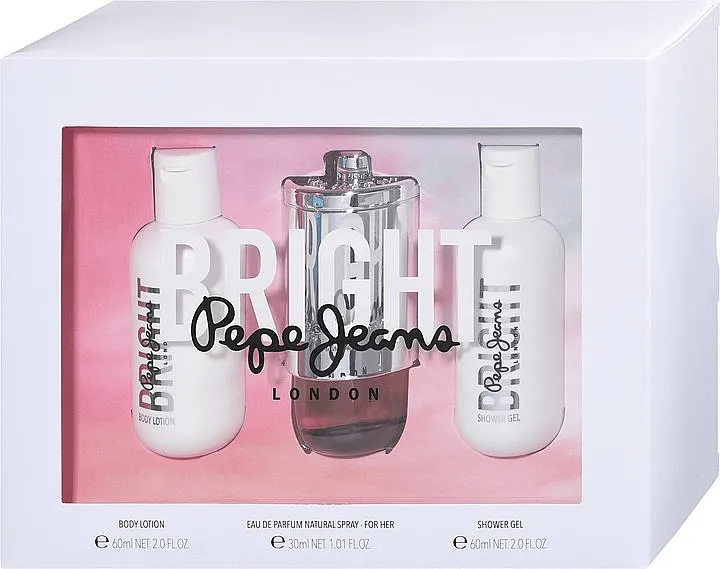 Set (edp/30ml + b/lot/60ml + gel za tuširanje/60ml) Pepe Jeans Bright