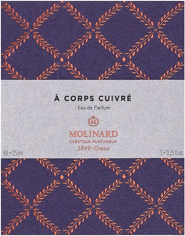 Set (edp/90ml + edp/7.5 ml) Molinard A Corps Cuivre