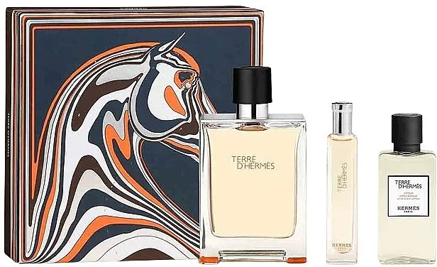 Set (edt/100ml + edt/15ml + a/sh/lot/40ml) Hermes Terre D`Hermes