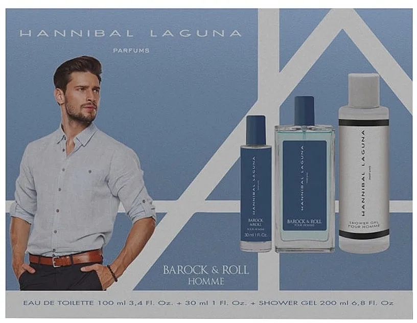 Set (edt/100ml + edt/30ml + sh/gel/200ml) Hannibal Laguna Barock &amp; Roll