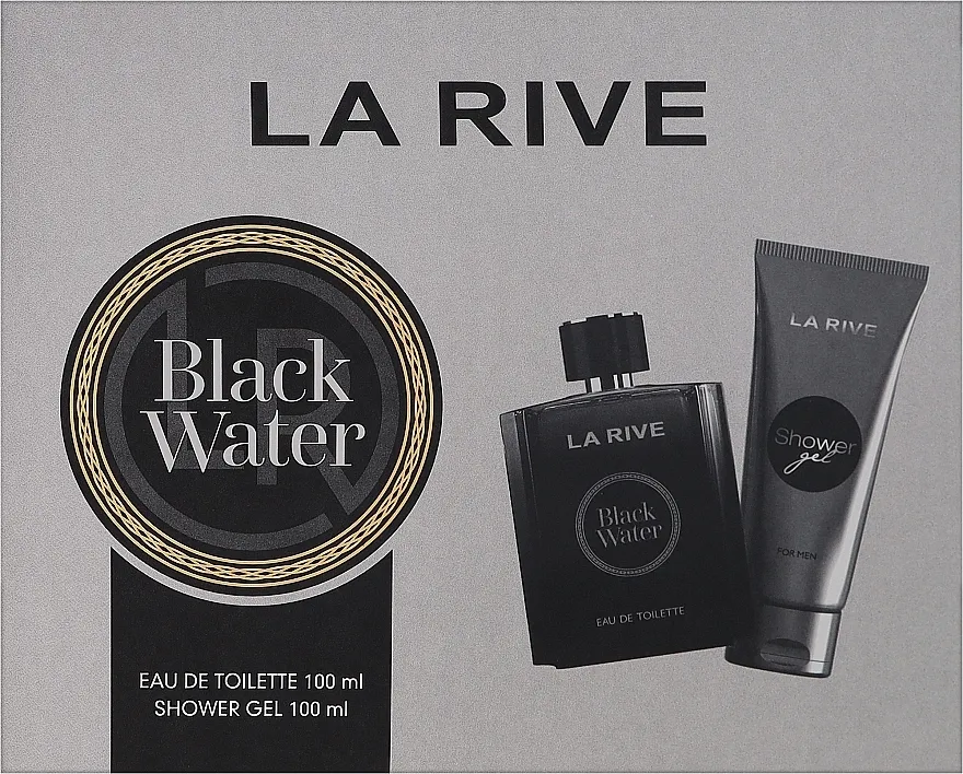 Set (edt/100ml + gel za tuširanje/100ml) La Rive Black Water