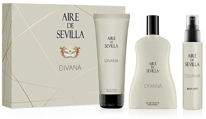 Set (edt/100ml + gel za tuširanje/100ml + mist za telo/50ml) Instituto Español Aire de Sevilla Divana