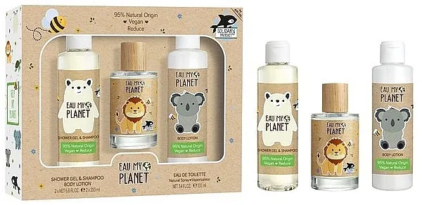 Set (edt/100ml + sh/gel/200ml + b/lot/200ml) Air-Val International Eau My Planet
