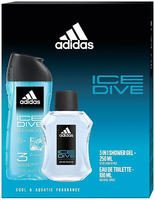 Set (edt/100ml + sh/gel/250ml) Adidas Ice Dive