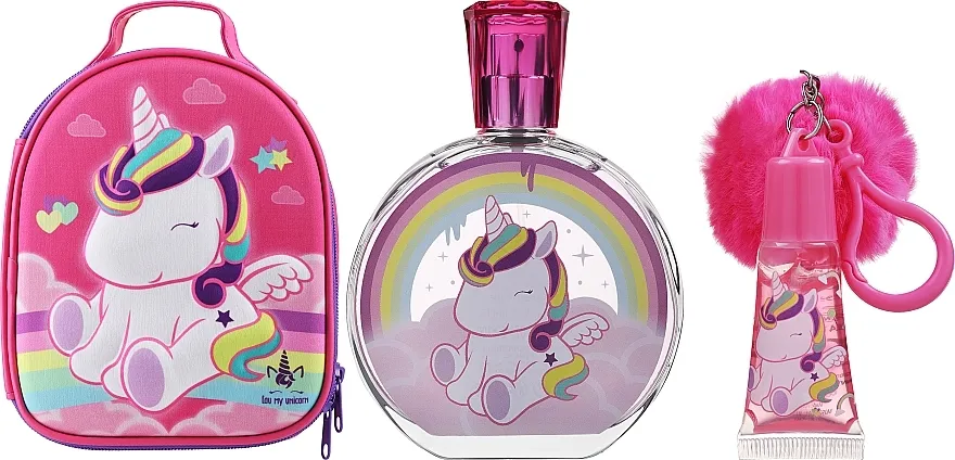 Set (edt/100ml + sjaj za usne/1 kom + torbica/1 kom) Air-Val International Eau My Unicorn