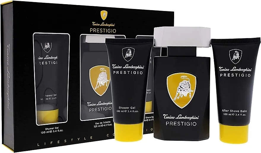 Set (EDT/125m + sh/gel/100m + pepela/balzam/100ml) Tonino Lamborghini Prestigio