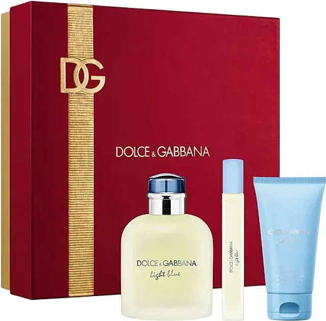 Set (edt/125ml + sh/gel/50ml + edt/mini/10ml) Dolce &amp; Gabbana Light Blue Pour Homme