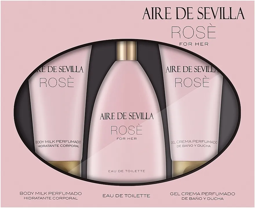 Set (edt/150ml + b/milk/100ml + sh/cr/100ml) Instituto Español Aire de Sevilla Rose