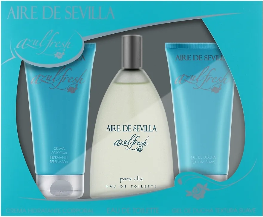 Set (edt/150ml + sh/gel/150ml + b/cr/150ml) Instituto Espanol Aire De Sevilla Azul Fresh