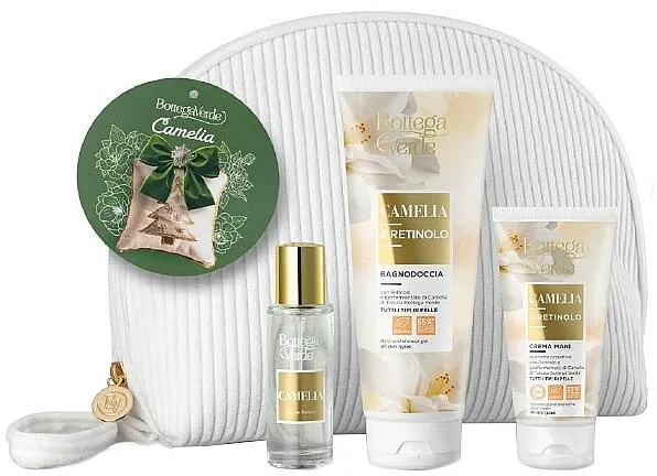 Set (edt/30ml + gel za tuširanje/200ml + krema za ruke/75ml + torba) Bottega Verde Camelia