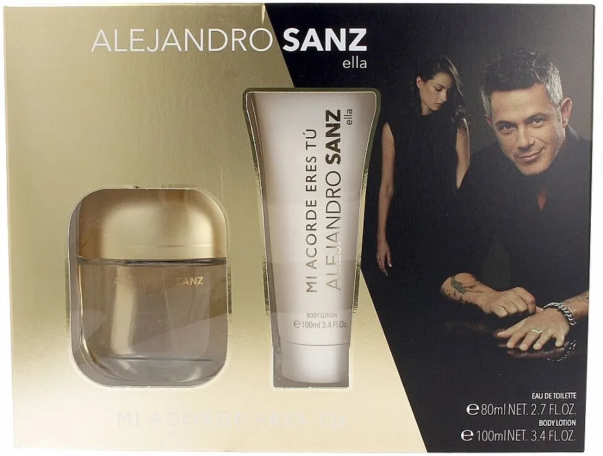 Set (edt/80ml + b/lot/100ml) Alejandro Sanz Mi Acorde Eres Tu Ella