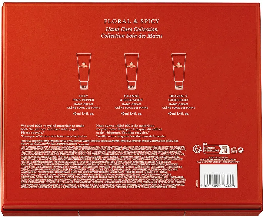 Set (h/cr/3x40ml) Molton Brown Floral And Spicy