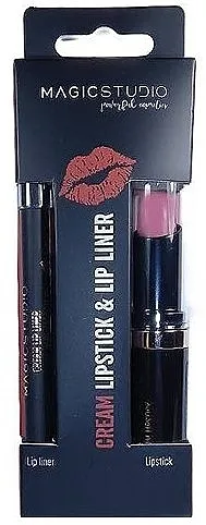 Set (karmin 3,4 g + olovka za usne 0,6 g) Magic Studio Cream Lipstick &amp; Lipliner