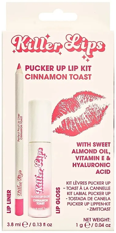 Set Killer Lips Pucker Up Lip Kit Cinnamon Toast (l/pencil/1g+l/gloss/3.8ml)