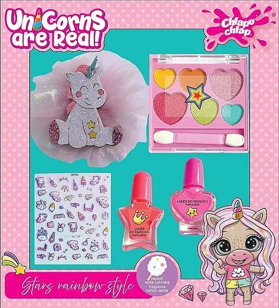 Set kozmetike za devojčice sa šnalicom za kosu, 5 proizvoda Chlapu Chlap Unicorns Are Real
