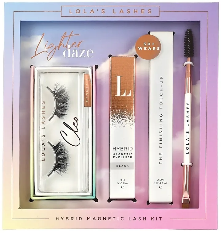 Set Lola's Lashes Cleo Hybrid Magnetic Eyelash (eyeliner/3ml + remover/2.5ml + eyelashes/2pcs + brush)
