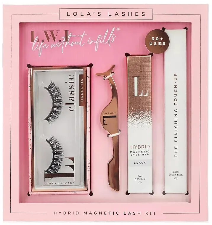 Set Lola's Lashes Worth It Hybrid Magnetic Eyelash Kit (eyeliner/3ml + remover/2.5ml + eyelashes/2pcs + applicator)